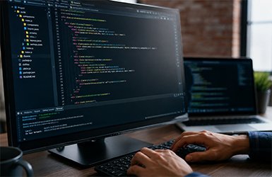 Developer working on software architecture